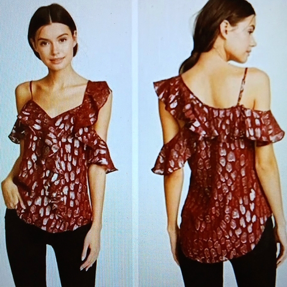 🔹️Veronica Beard ~ Benton Cold Shoulder Top - Picture 13 of 14